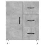 vidaXL Buffet haut Gris béton 69 5x34x180 cm Bois d'ingénierie