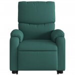 vidaXL Fauteuil inclinable vert foncé tissu