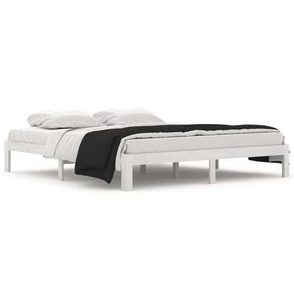 vidaXL Cadre de lit sans matelas blanc 180x200 cm