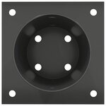 vidaXL Ancre ronde au sol 12 Pièces Anthracite 15 x 15 x 15 cm métal