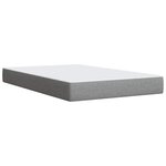vidaXL Sommier à lattes de lit et matelas gris clair 120x190 cm tissu