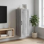 vidaXL Armoire Murale 33 x 34 5 x 90 cm Bois d'ingénierie Sonoma gris