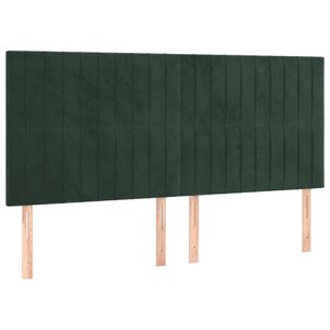 vidaXL Tête de lit Vert foncé 180x5x118/128 cm Velours
