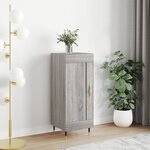 vidaXL Buffet Sonoma gris 34 5x34x90 cm Bois d'ingénierie