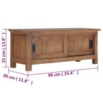 vidaXL Meuble TV 90x30x35 cm Bois de teck massif