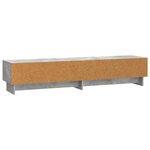 vidaXL Meuble TV 147 x 34 5 x 30 cm Gris béton Bois d'ingénierie
