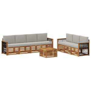 vidaXL Ensembles de canapés 8 pc Bois d'Acacia Massif
