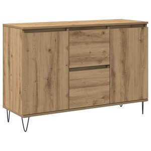 vidaXL Buffet chêne artisanal 101 5x35x70 cm bois d'ingénierie