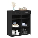 vidaXL Buffet noir 80x42 5x93 cm bois d'ingénierie