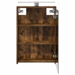 vidaXL Armoire Miroir de Salle de Bain Chêne fumé 43 x 16 x 62.5 cm