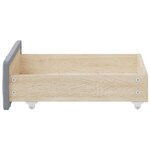 vidaXL Tiroirs de lit 2 Pièces gris clair bois d'ingénierie et tissu
