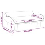 vidaXL Canapé pour enfants noir 70x40x24 cm velours