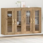 vidaXL Placards muraux 2 pièces en Chêne Artisan 69 5 x 34 x 90 cm  en bois d'ingénierie.