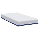 vidaXL Matelas Blanc  bleu 100 x 200 cm Mousse