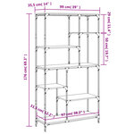 vidaXL Bibliothèque chêne sonoma 99x35 5x176 cm bois ingénierie acier