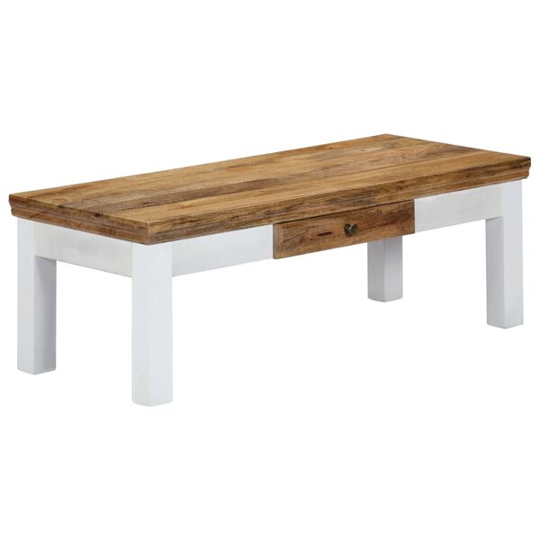 vidaXL Table basse 110x50x40 cm Bois de manguier massif
