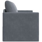 vidaXL Canapé-Lit Gris foncé 124 x 204 x 61 cm Velours