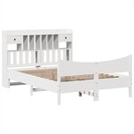 vidaXL Cadre de lit sans matelas blanc 150x200 cm bois de pin massif