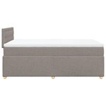 vidaXL Sommier à lattes de lit avec matelas taupe 120x190 cm tissu