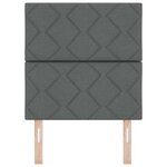 vidaXL Tête de lit en tissu gris foncé avec design en blocs de diamant  80 cm
