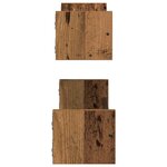 vidaXL Étagère Murale avec étagère 2 Pièces Bois ancien 60 x 16 x 14 cm