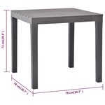 vidaXL Table de jardin avec 2 bancs Plastique Marron