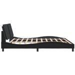 vidaXL Cadre de lit sans matelas Zadar noir 200x200 cm similicuir
