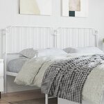 vidaXL Tête de lit métal blanc 200 cm