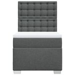 vidaXL Sommier à lattes de lit et matelas Gris foncé 90x190 cm Tissu