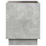 vidaXL Table basse avec LED infini gris béton 40x40x50 cm