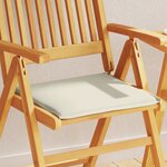 vidaXL Coussins de siège de jardin lot de 6 crème 45x45x2 cm carré