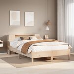 vidaXL Lit bibliothèque sans matelas 140x200 cm bois massif de pin