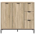 vidaXL Buffet Chêne Sonoma 89 5 x 33 x 82 cm Bois d'ingénierie