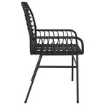 vidaXL Chaises de jardin lot de 2 Noir Résine tressée