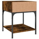 vidaXL Tables de chevet 2 Pièces chêne fumé 40x41x50 cm bois d’ingénierie