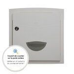 Boite aux lettres Soléa à encastrer 2 portes Ton Pierre sablé 1013MS