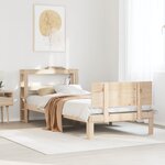 vidaXL Cadre de lit avec tête de lit sans matelas 75x190 cm