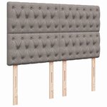 vidaXL Sommier à lattes de lit avec matelas Taupe 140x200 cm Tissu