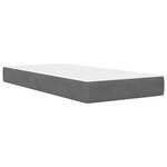 vidaXL Cadre de lit avec matelas Gris foncé 90 x 190 cm Velours
