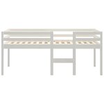 vidaXL Lit haut Blanc 80x200 cm Bois de pin massif