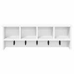 vidaXL Porte-manteau mural Blanc 75 x 16 x 26 cm Bois d'ingénierie