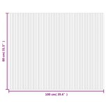 vidaXL Tapis rectangulaire gris 80x100 cm bambou