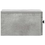 vidaXL Cabinet de chevet mural Gris béton 33 x 34 5 x 20 cm