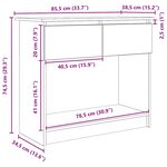 vidaXL Table console avec tiroirs chêne sonoma 85 5x38 5x74 5 cm