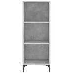 vidaXL Buffet haut Gris béton 34 5x34x180 cm Bois d'ingénierie