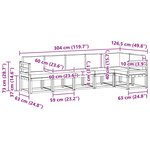 vidaXL Ensemble de canapés d'extérieur 6 pc Naturel et Crème