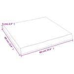 vidaXL Dessus de table bois massif traité bordure assortie