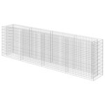 vidaXL Lit surélevé à gabion Acier galvanisé 360x50x100 cm