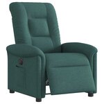 vidaXL Fauteuil inclinable électrique Vert foncé Tissu