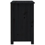 vidaXL Table de chevet Noir 50x35x61 5 cm Bois de pin massif